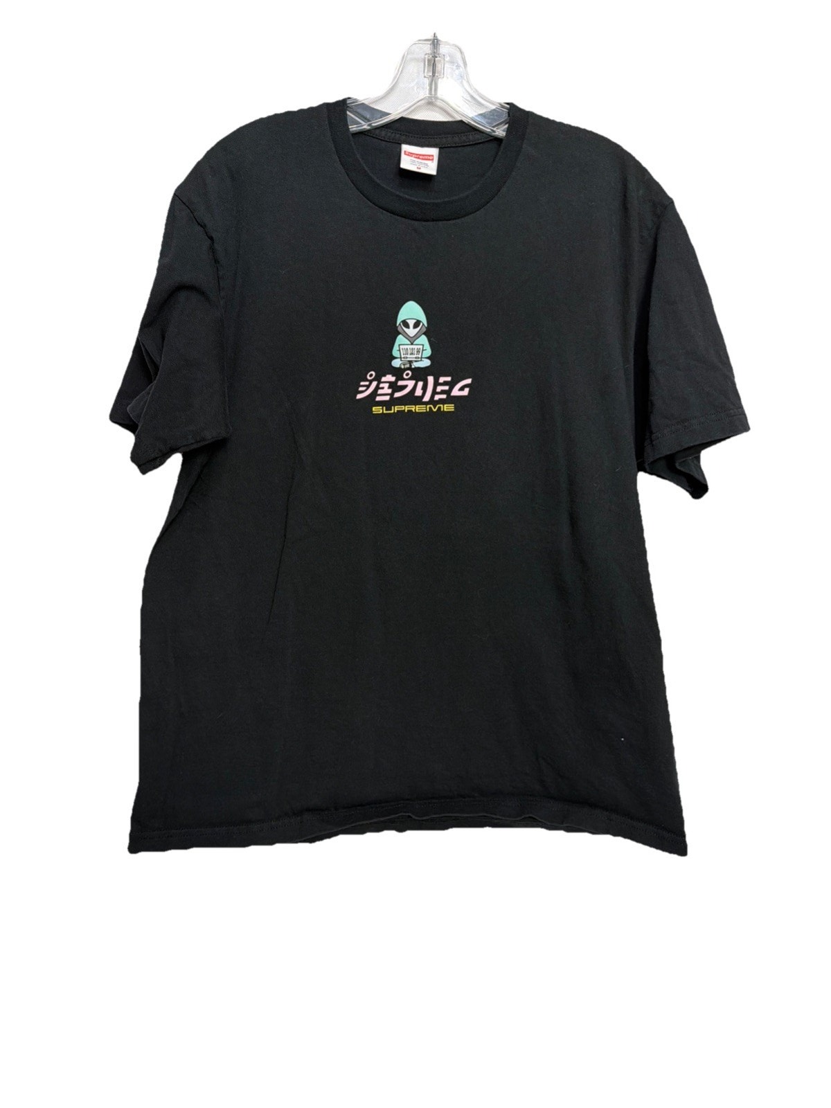 Supreme Alien Logo Men’s Black Tee T-Shirt Size Medium Made In Usa